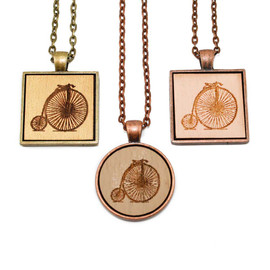 Small Cameo Pendants - Penny Farthing