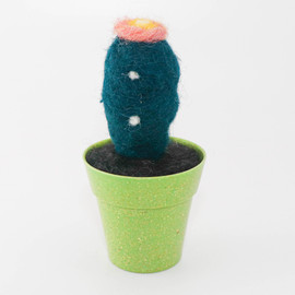 Needle Felted Cactus in Lime Green Planter Needle Felted Cactus in Lime Green Planter