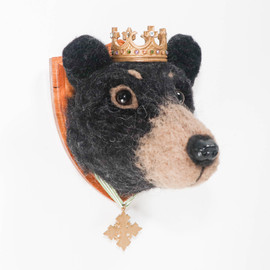 Needle Felted Black Bear Portrait (Animal Kingdom Collection)