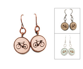 Small Dangle Earring - Bicycle