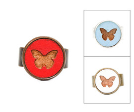 Small Cameo Ring - Butterfly
