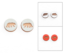 Cameo Post Earring - Bear