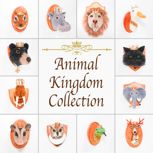 Needle Felted Brown Bear Portrait (Animal Kingdom Collection)