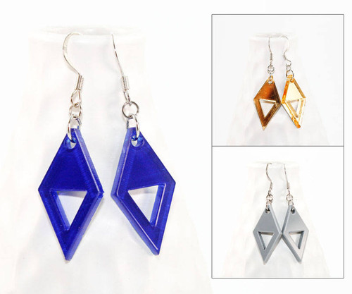 Acrylic Dangle Earrings - Double Triangle