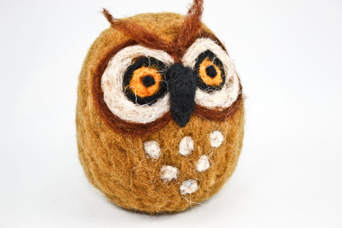 Needle Felted Owl (Sienna Brown)