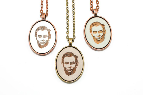 Small Cameo Pendant - Abraham Lincoln Portrait