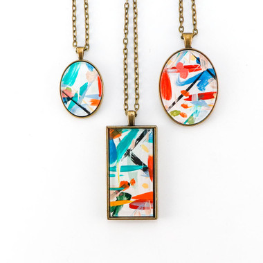 How-to: Painted Acrylic Flag Necklace