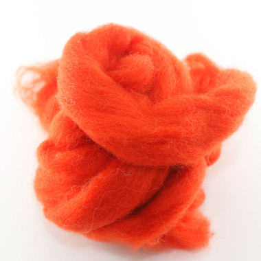 Bright Red - Wool Roving Needle Felting Material (Per Ounce)