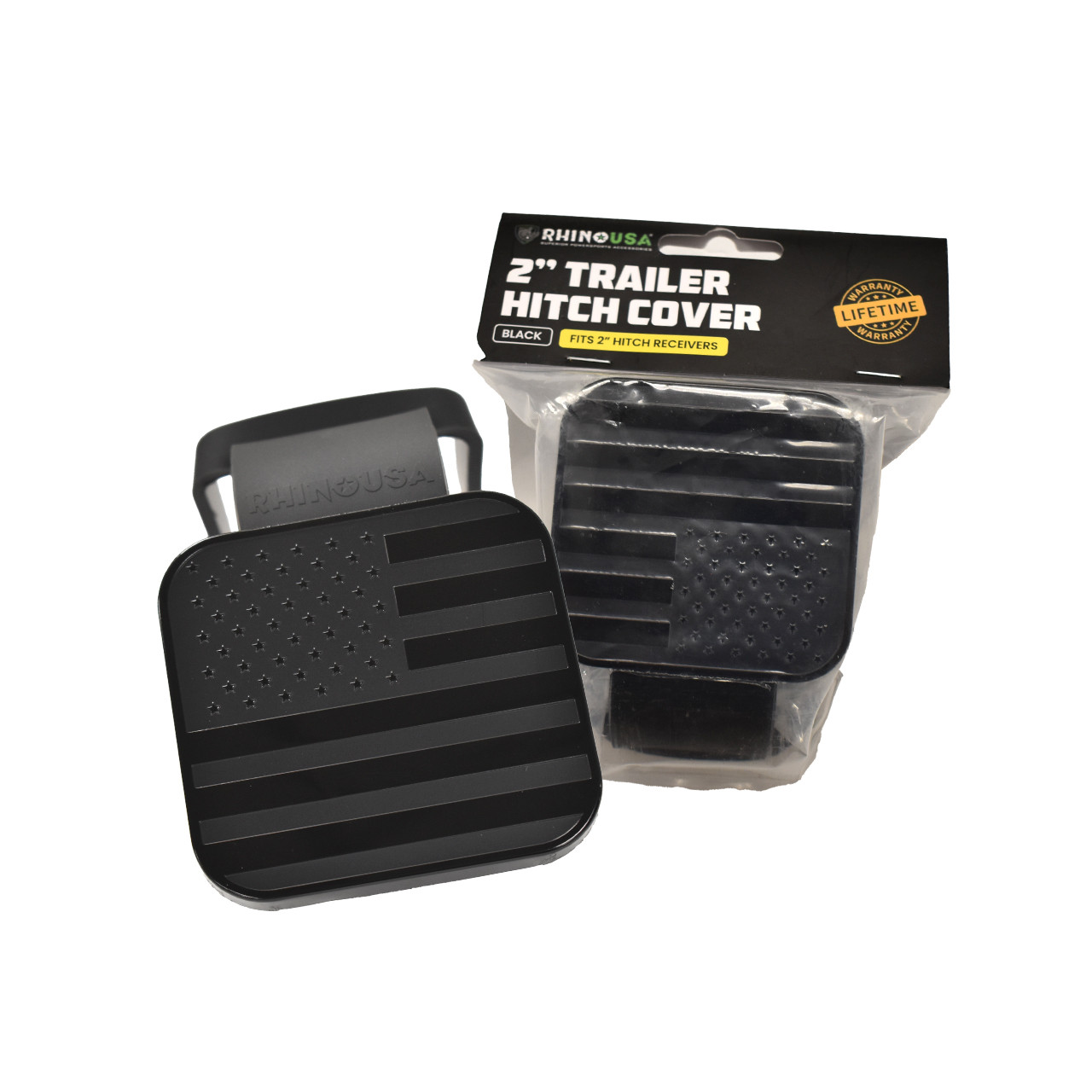 5x3 American Black Flag Metal Hitch Cover Fits 2.5 Botswana