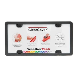 License Plate Clear Cover Frame - Black