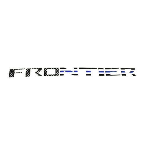 2022-2027 Nissan Frontier Tailgate Letter Inserts - Black and Blue American Flag