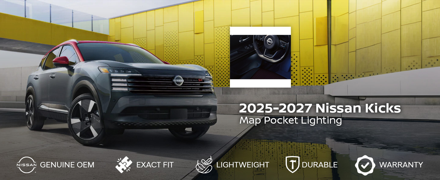 2025-2027 Nissan Kicks Map Pocket Lighting