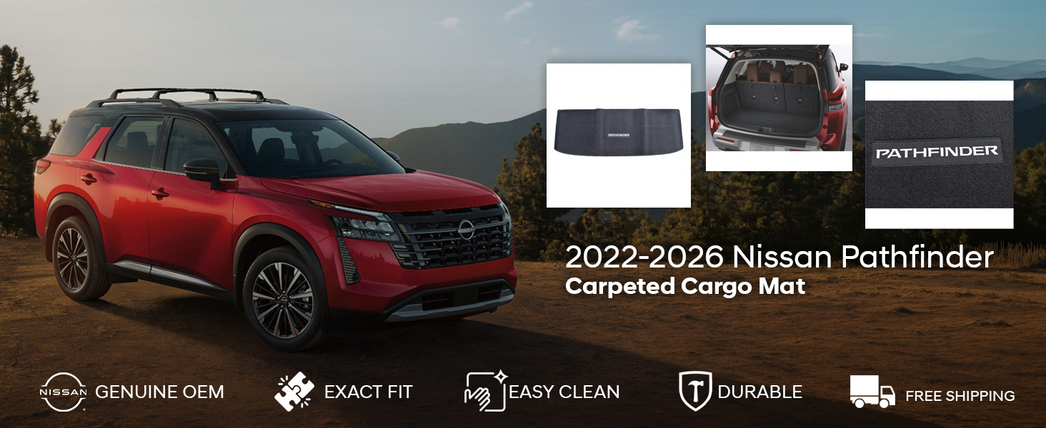 2022-2026 Nissan Pathfinder Carpeted Cargo Mat