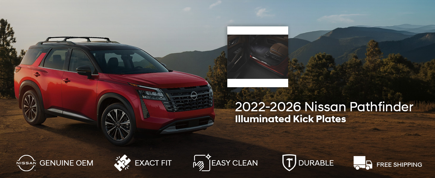 2022-2026 Nissan Pathfinder Illuminated Kick Plates