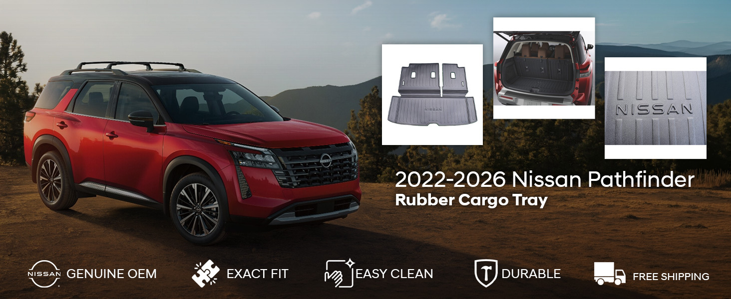 2022-2026 Nissan Pathfinder Rubber Cargo Tray 2022-2026 Nissan Pathfinder Rubber Cargo Tray