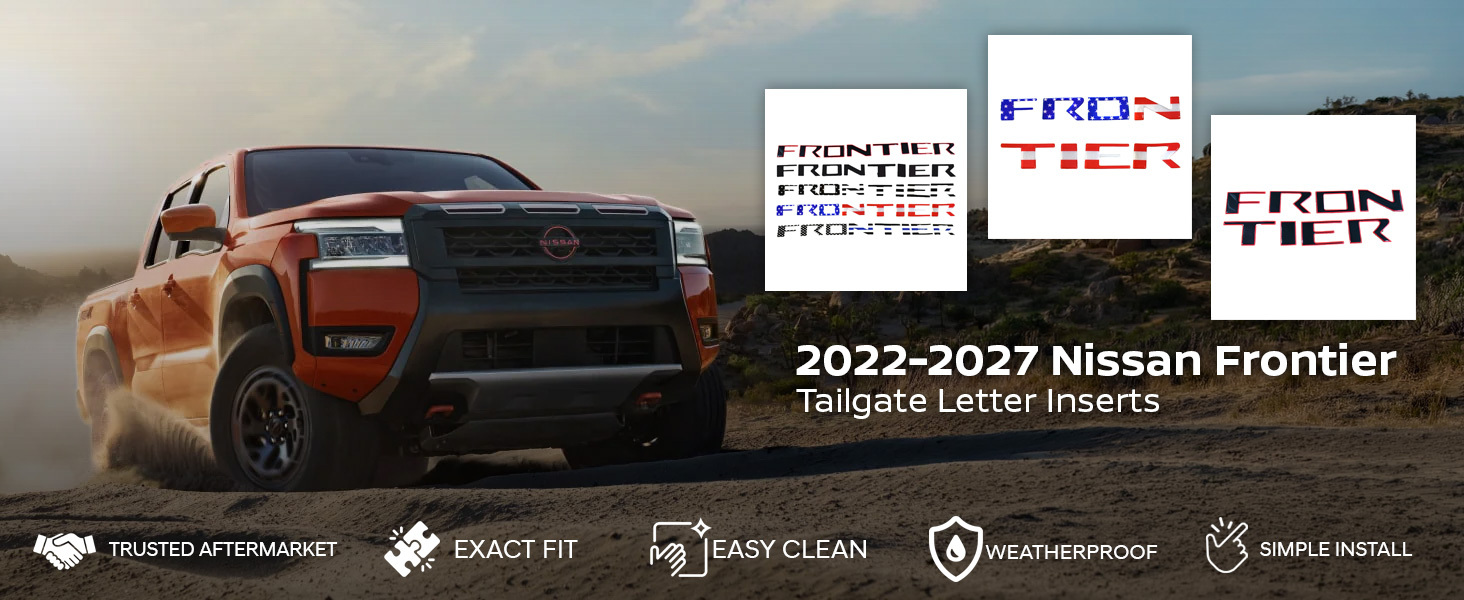 2022-2027 Nissan Frontier Tailgate Letter Inserts