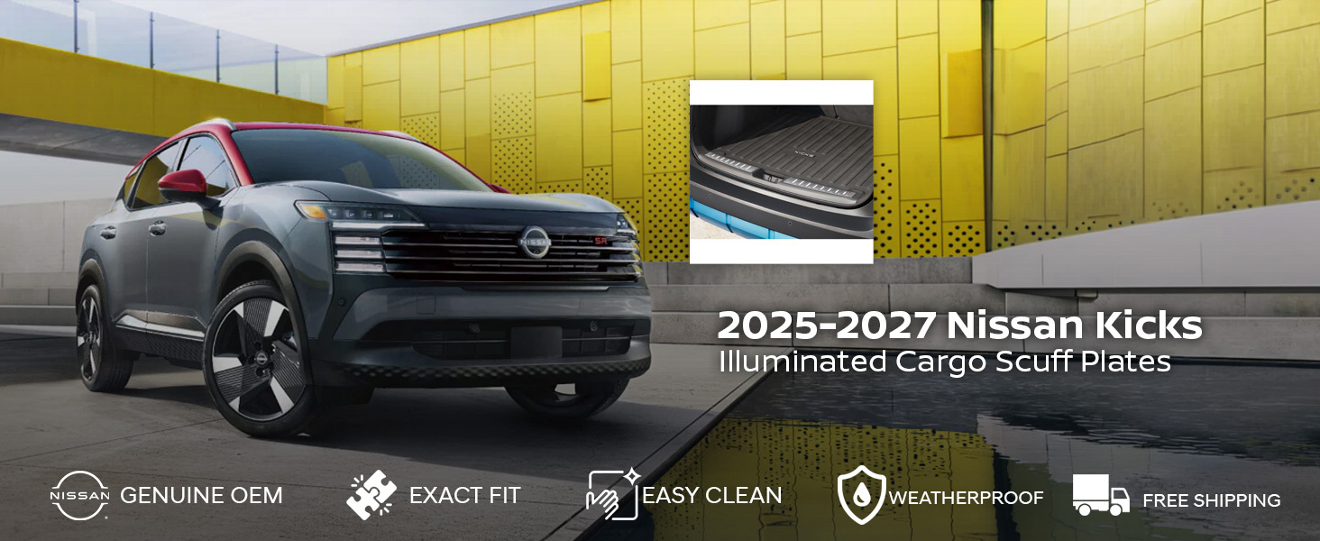 2025-2027 Nissan Kicks Illuminated Cargo Scuff Plates