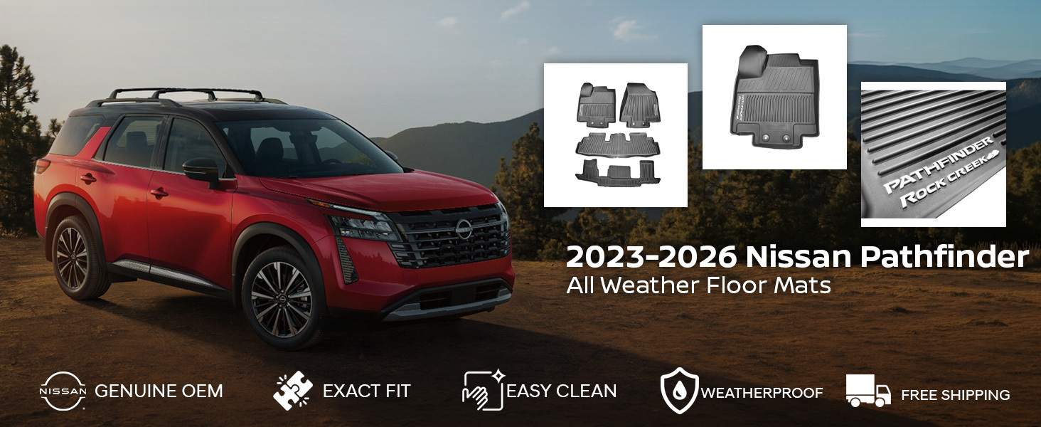 2023-2026 Nissan Pathfinder All Weather Floor Mats - Rock Creek Edition