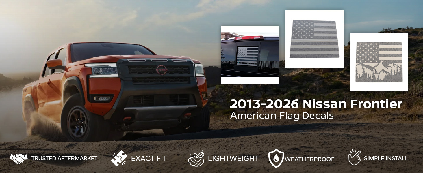 2013-2026 Nissan Frontier American Flag Decal