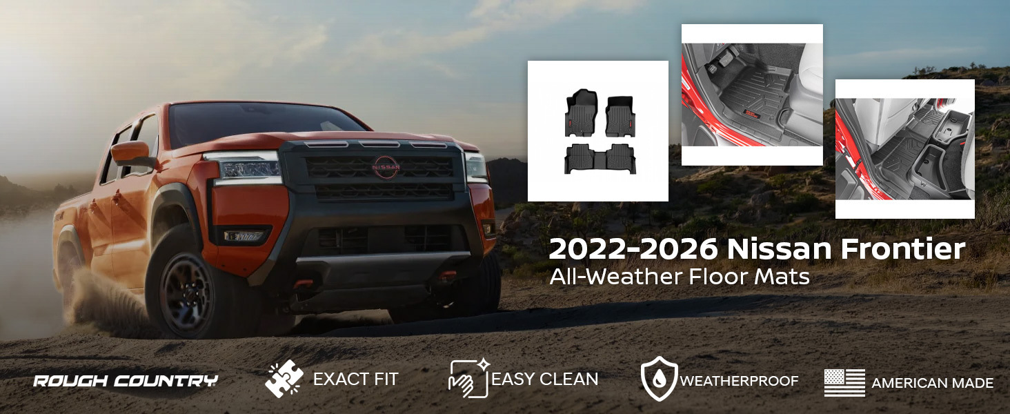 Nissan Frontier Rough Country All-Weather Floor Mats