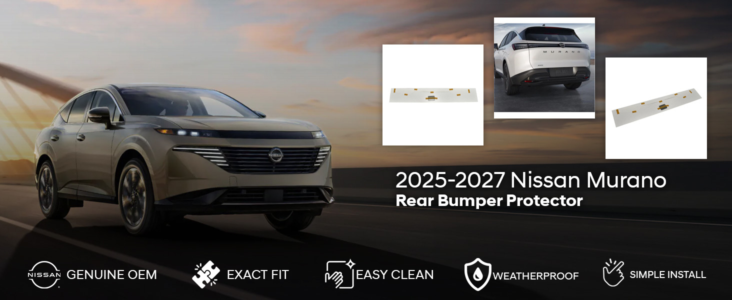 2025-2027 Nissan Murano Black Film Rear Bumper Protector