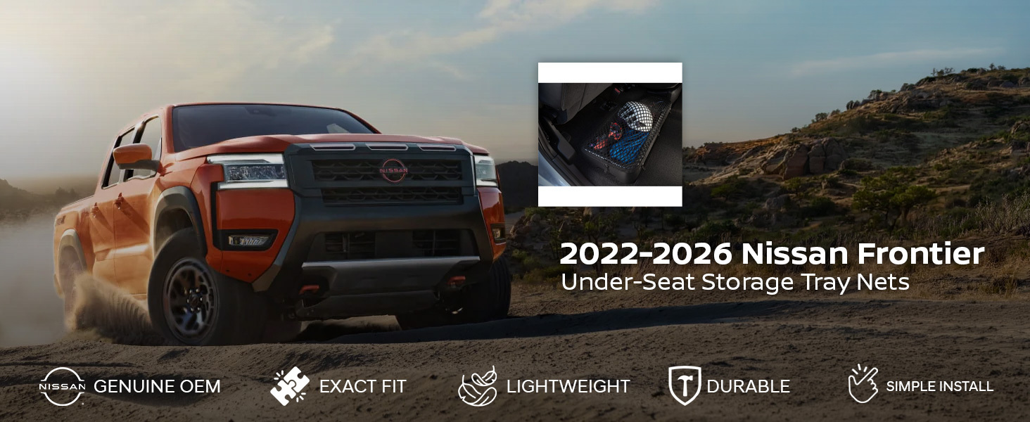 2022-2026 Nissan Frontier Under-Seat Storage Tray Nets
