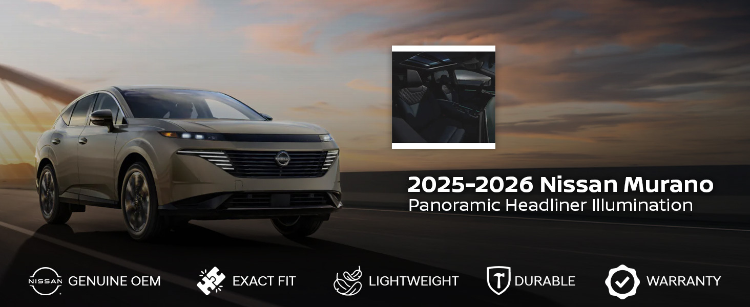 2025-2026 Nissan Murano Panoramic Headliner Illumination