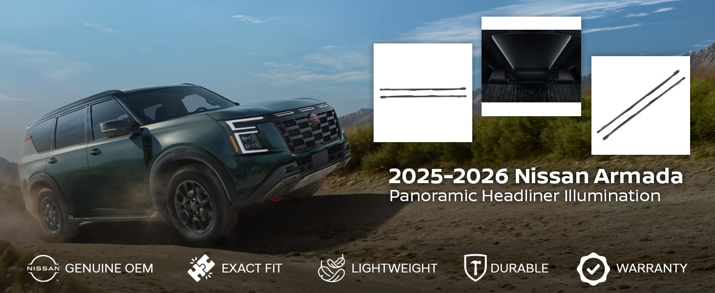 2025-2026 Nissan Armada Panoramic Headliner Illumination