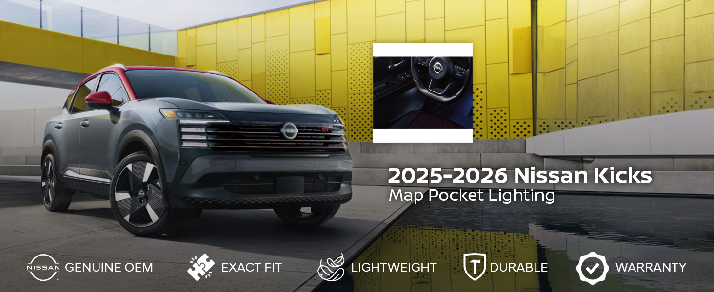 2025-2026 Nissan Kicks Map Pocket Lighting