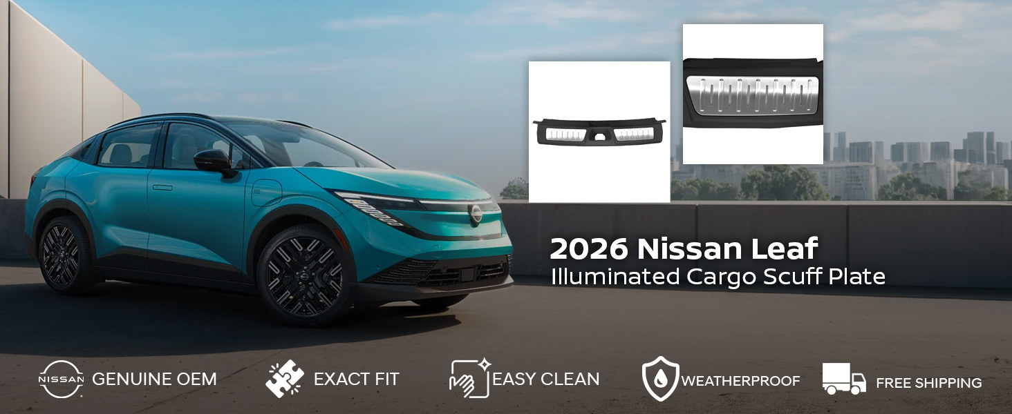 2026 Nissan Leaf Illuminated Cargo Scuff Plate