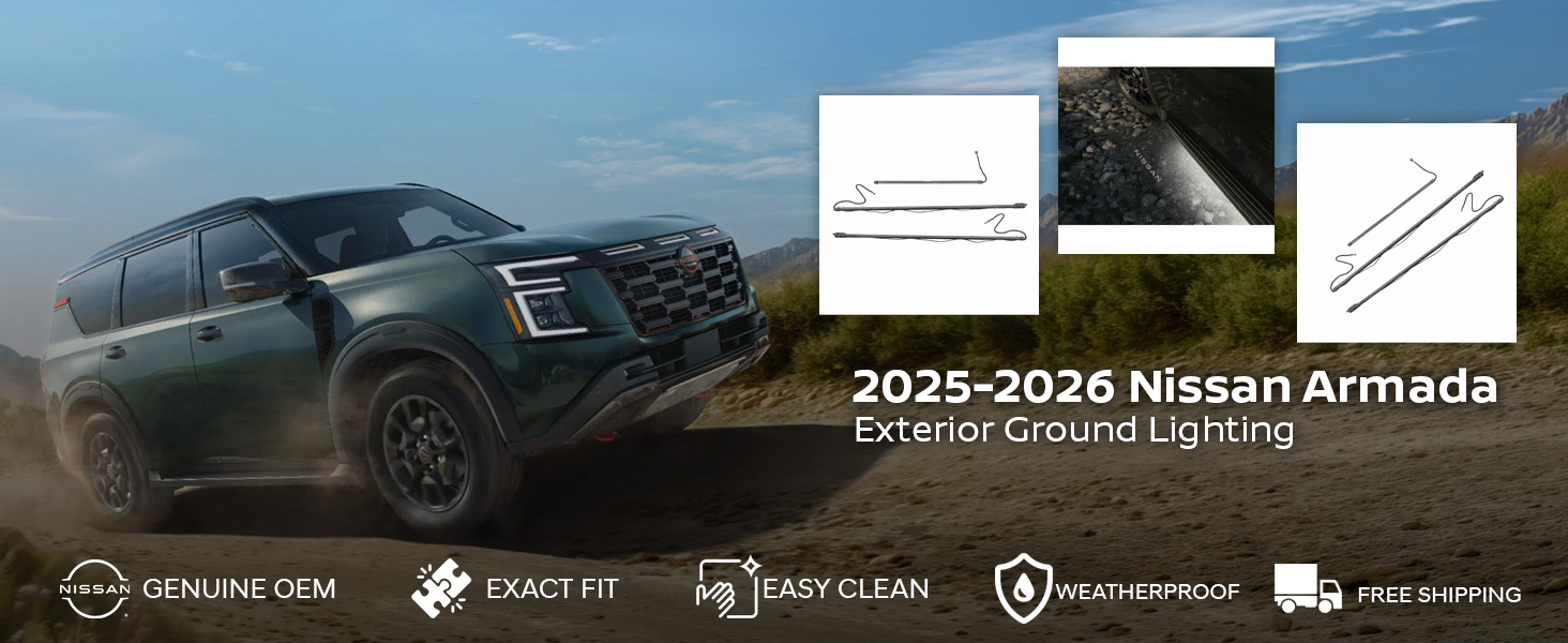 2025-2026 Nissan Armada Exterior Ground Lighting w/ Nissan Logo