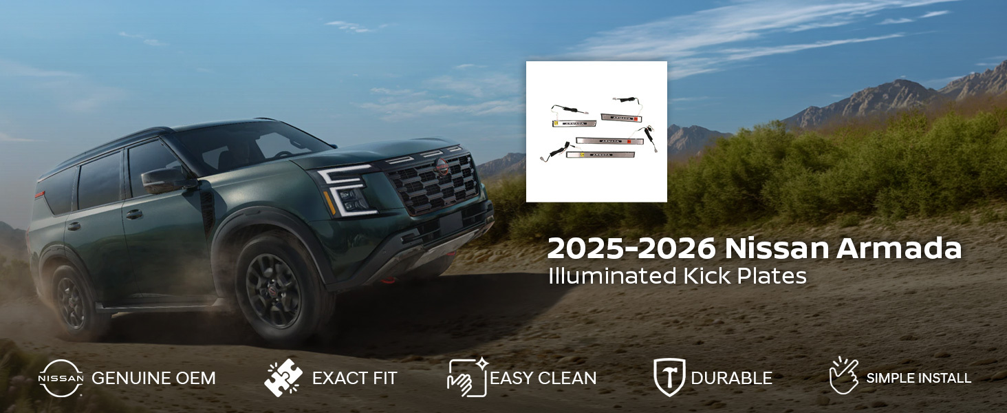 2025-2026 Nissan Armada Illuminated Kick Plates