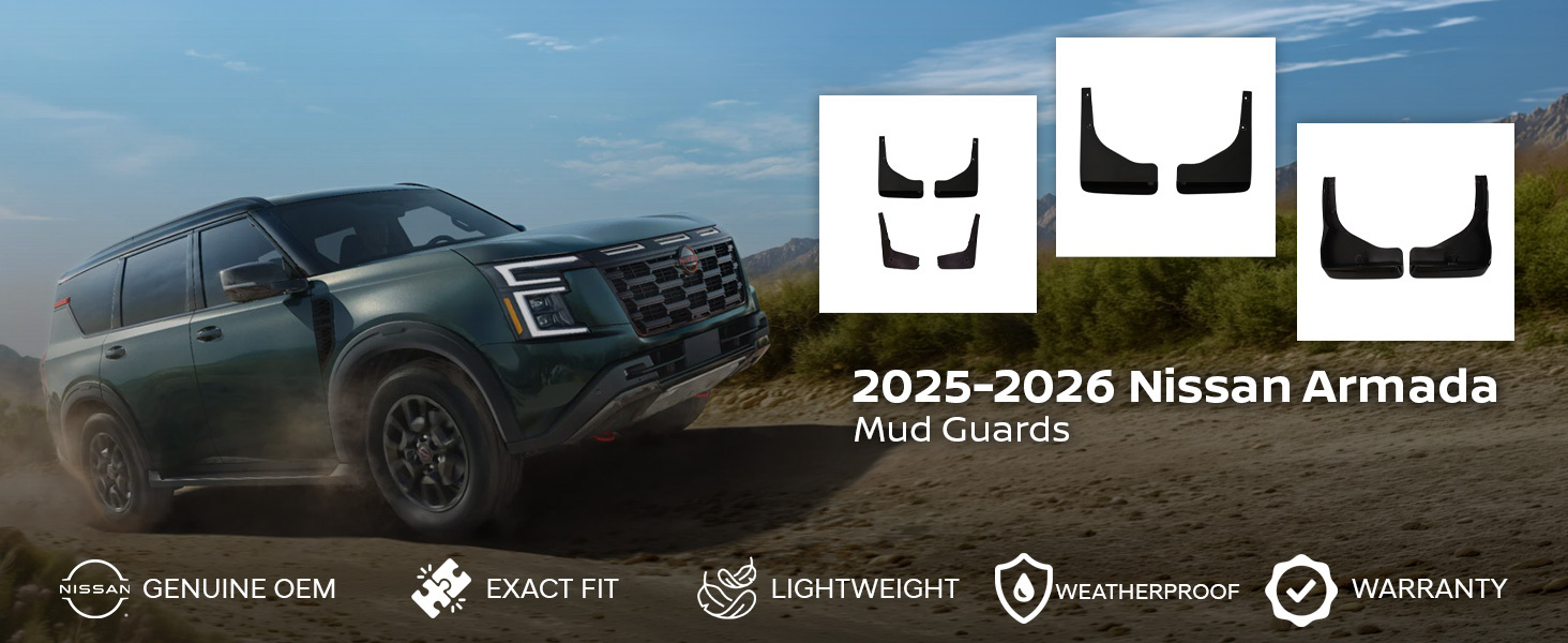2025-2026 Nissan Armada Mud Guards