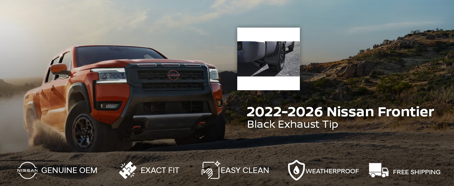 2022-2026 Nissan Frontier Black Exhaust Tip