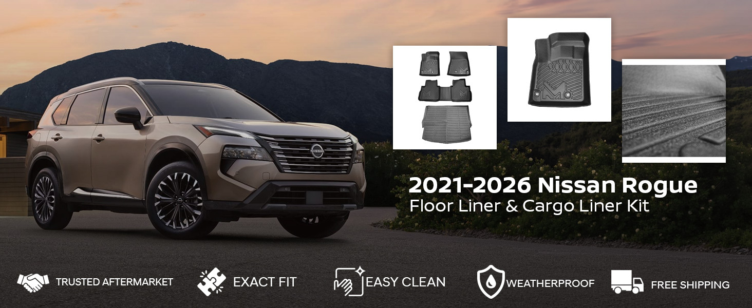 2021-2026 Nissan Rogue Floor Liner & Cargo Liner Kit