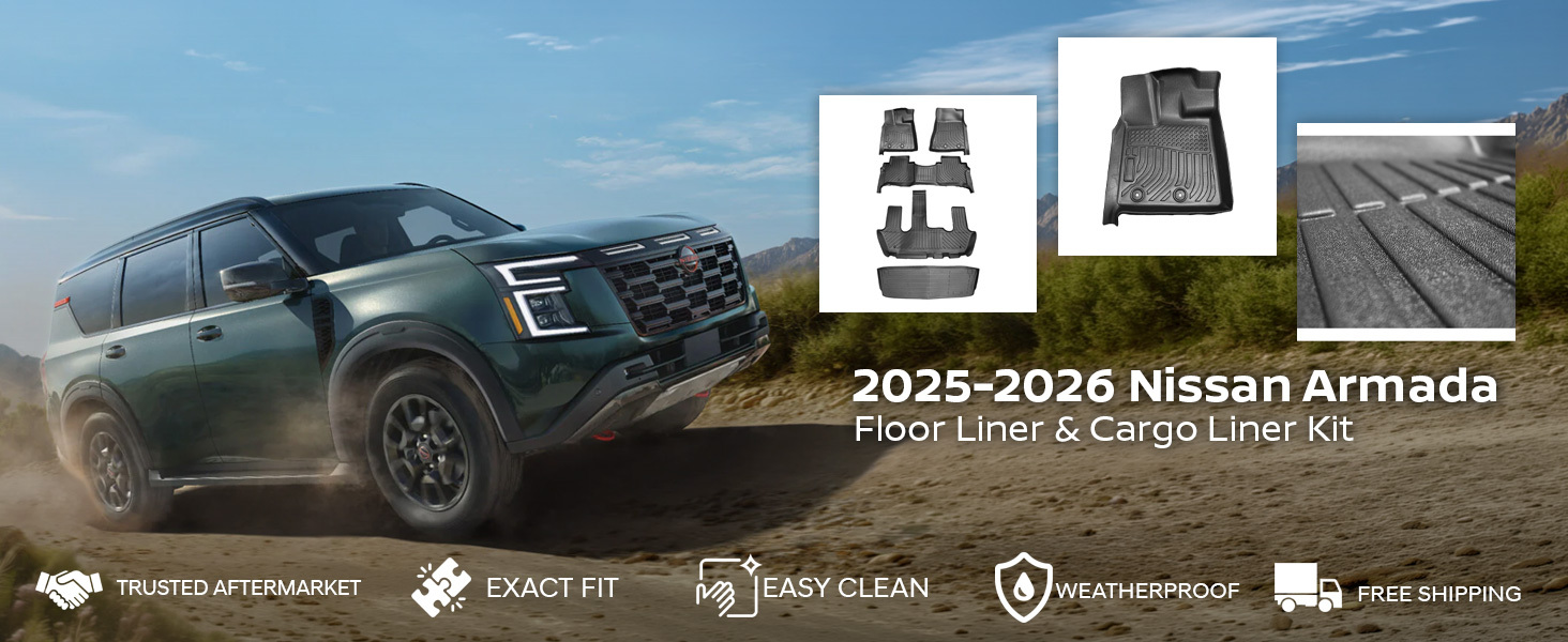 2025-2026 Nissan Armada Floor Liner & Cargo Liner Kit