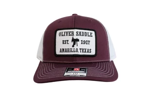 Maroon 112 Oliver Hat with White Patch