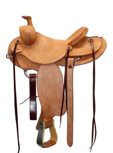 Left view of 15 1/2" Palo Duro saddle.
