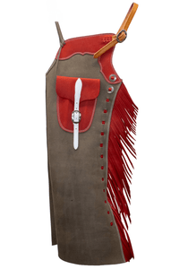 Left leg of Arizona Bells 26" x 38 1/2" with Zippers in Carbon