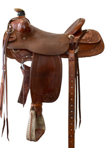 Left side of used Oliver Saddle #3405