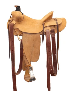 Left side of used 15 1/2" Jeff Feil saddle