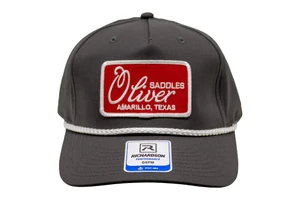 Slate grey Oliver Hat with Red Patch