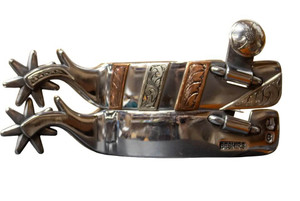 Beshirs silver and copper mounted spurs #16.
