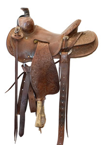 Left side of used Oliver Saddle #3415.