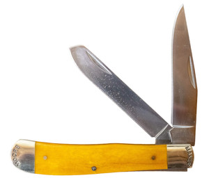 Moore Maker Yellow Bone Handled Bolster Knife