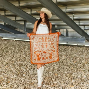 Game Day Down South Doily - Orange Bandana