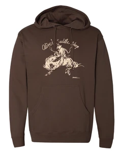 Teal Blake Bronc Hoodie in Brown