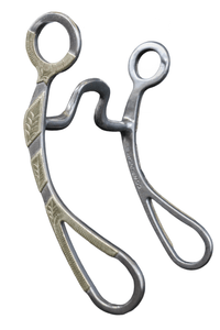 Cowpuncher 111 bit has 7 1/2" fixed Buster Welch shanks with a square port mouthpiece.