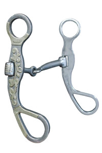 Cowpuncher 214 loose 6 1/4" cheek bit with snaffle mouthpiece
