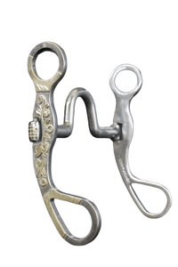 Cowpuncher 215 bit has 6 1/4" cheek with solid nice port mouthpiece.